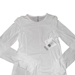Beyond Yoga White Long Sleeve Performance Top